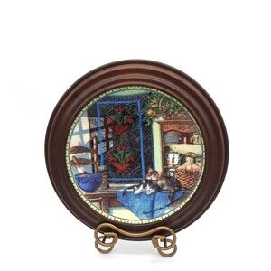 Vtg Knowles China Cozy Country Corners Collector's Plate Series - LAZY MORNING